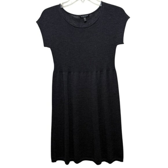 Eileen Fisher Dresses & Skirts - EILEEN FISHER Wool Ribbed Mini Dress Size PM Petite Medium Charcoal Grey